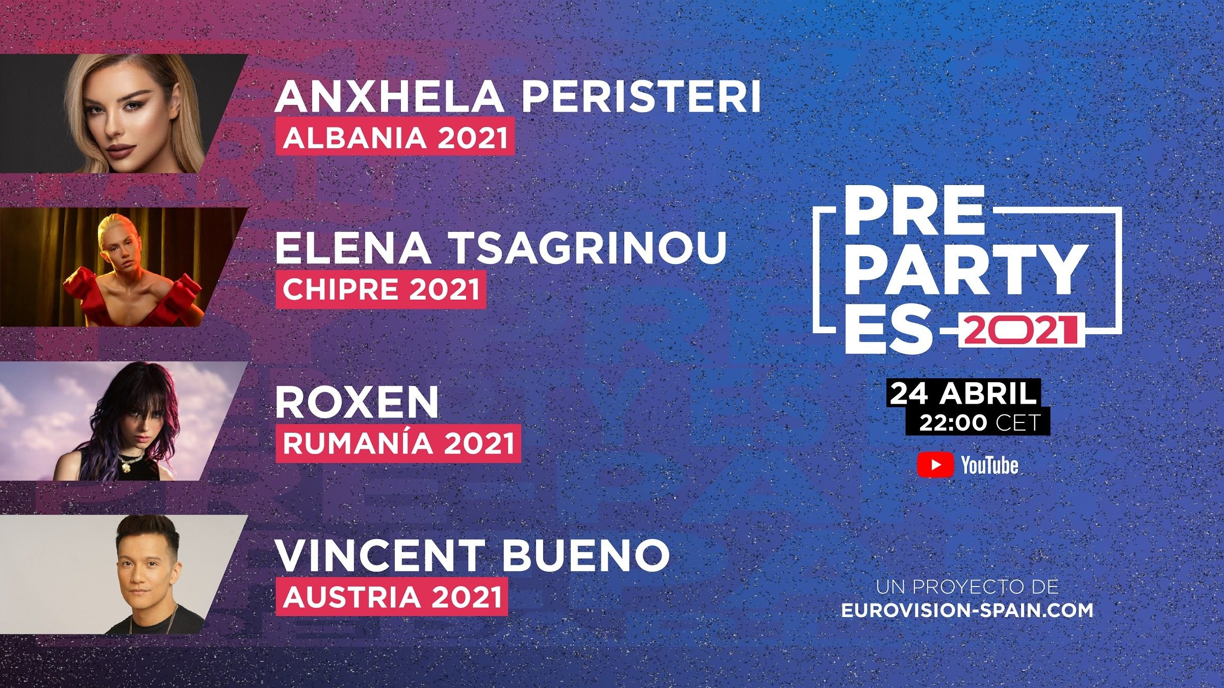 La PrePartyES ya supera la mitad de los representantes de 2021 con Anxhela Peristeri, Elena Tsagrinou, Roxen y Vicent Bueno